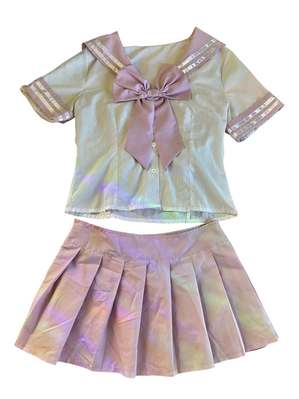 Sailor Girl Cosplay Pastel Purple Lavender White Set